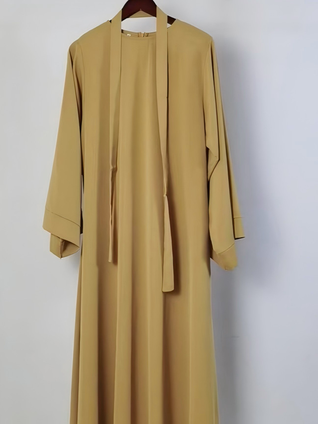 Elegant Maxi Dress for Women Long Sleeve Lightweight Chiffon Evening Gown Flattering Design Flowy Party Dress_ecoleips.com