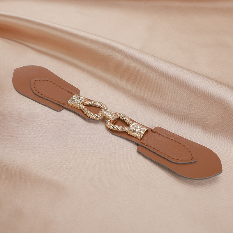 时尚女装大衣金属皮对扣搭扣袖口扣大衣腰带裙子装饰纽扣配件皮扣