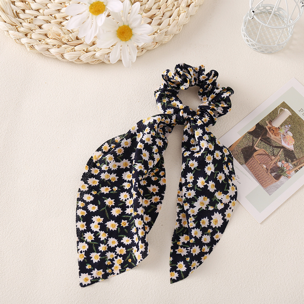 Fashion Chiffon Floral Knotted Hair Scrunchies Wholesale display picture 3