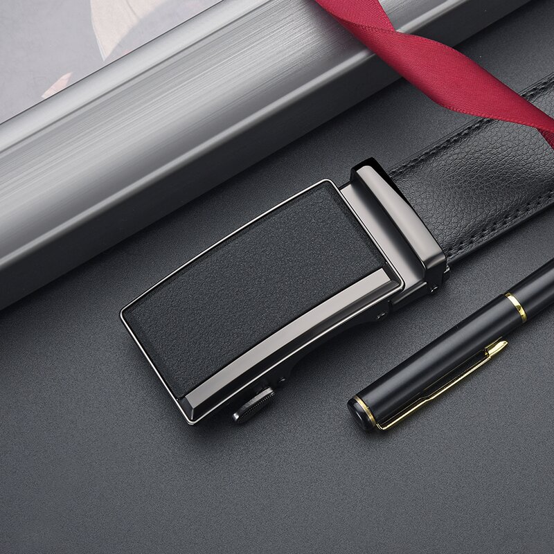 2025 New Matte Automatic Buckle Men Genuine Leather High-end Feel Men's Versatile Belt Waistband In Stock_voghion.com