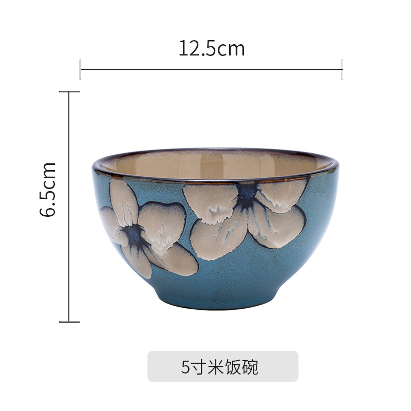 Vajilla de cerámica nórdica plato de cena de cerámica de lirio fresco plato de arroz plato de pescado de disco juego de suministro directo de fábrica hogar