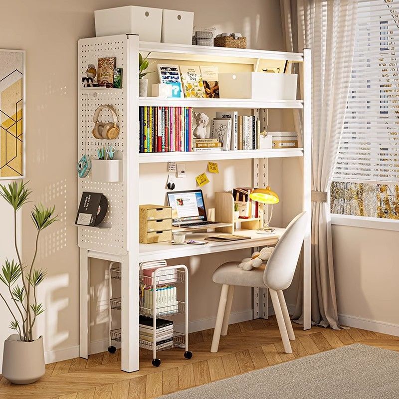 Steel Study Table, Office Computer Desk, Gaming E-Sports Table, Multi-Layer Floor-Standing Integrated Desk, Bookshelf, Storage Rack
