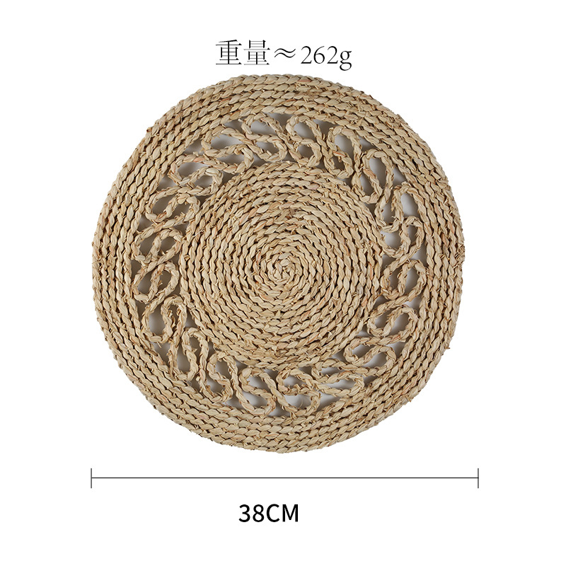 Comercio electrónico transfronterizo exclusivo para colchones aislantes de color natural japonés almohadillas de yute ecológicas almohadillas de maíz almohadillas de tazón de cuero almohadillas de agua