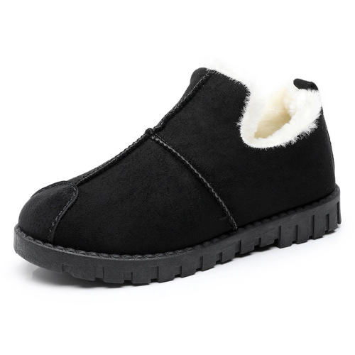 Fashionable snow boots  winter cross-border new style thickened and warm mother's shoes slip-on plus velvet foreign trade cotton shoes for women
