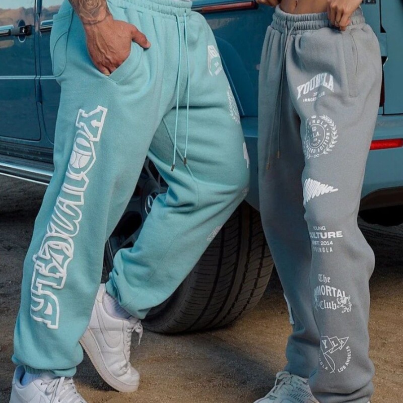 YOUNGLA jogger men's sports pants sports fitness casual trousers cotton printed leggings manufacturers