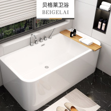 长方形独立式塑料免安装按摩双人亚克力浴缸成人贝格莱风浴沐浴