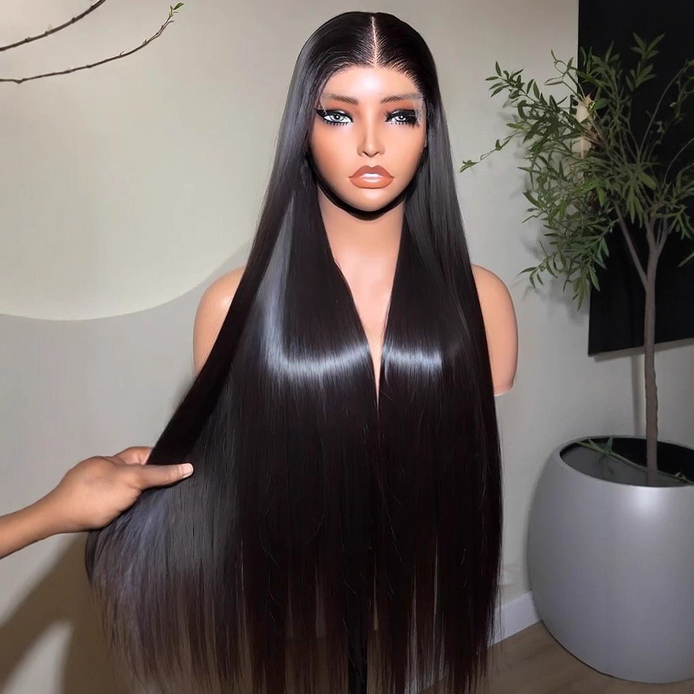 Vietnamese真人发Human Hair头套非洲假发长直发Straight Wig现货