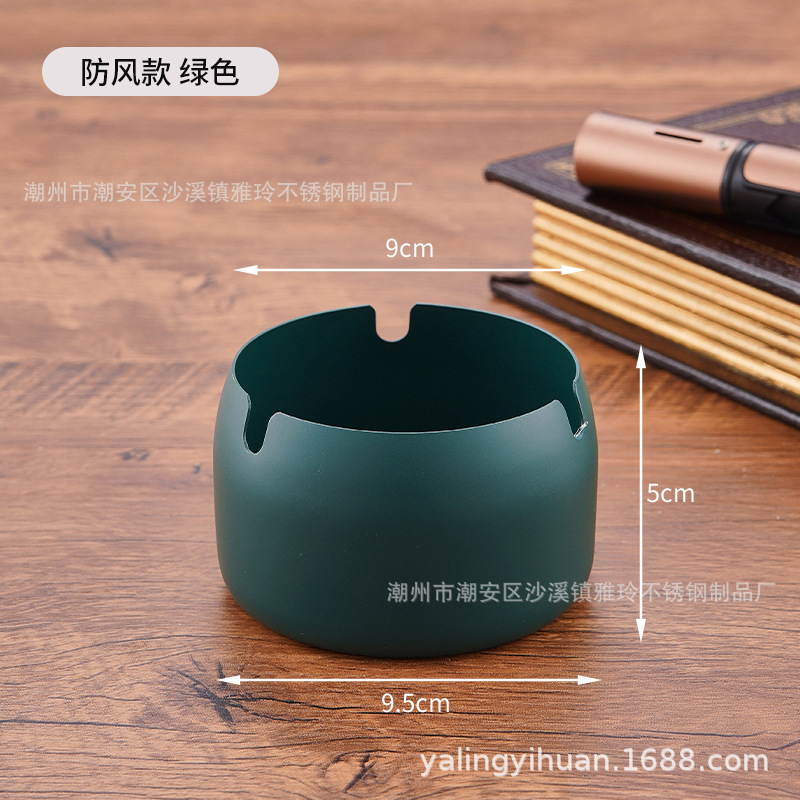 Cenicero de acero inoxidable dorado grueso, resistente y elegante, ideal para bar o cafetería, venta directa de fábrica