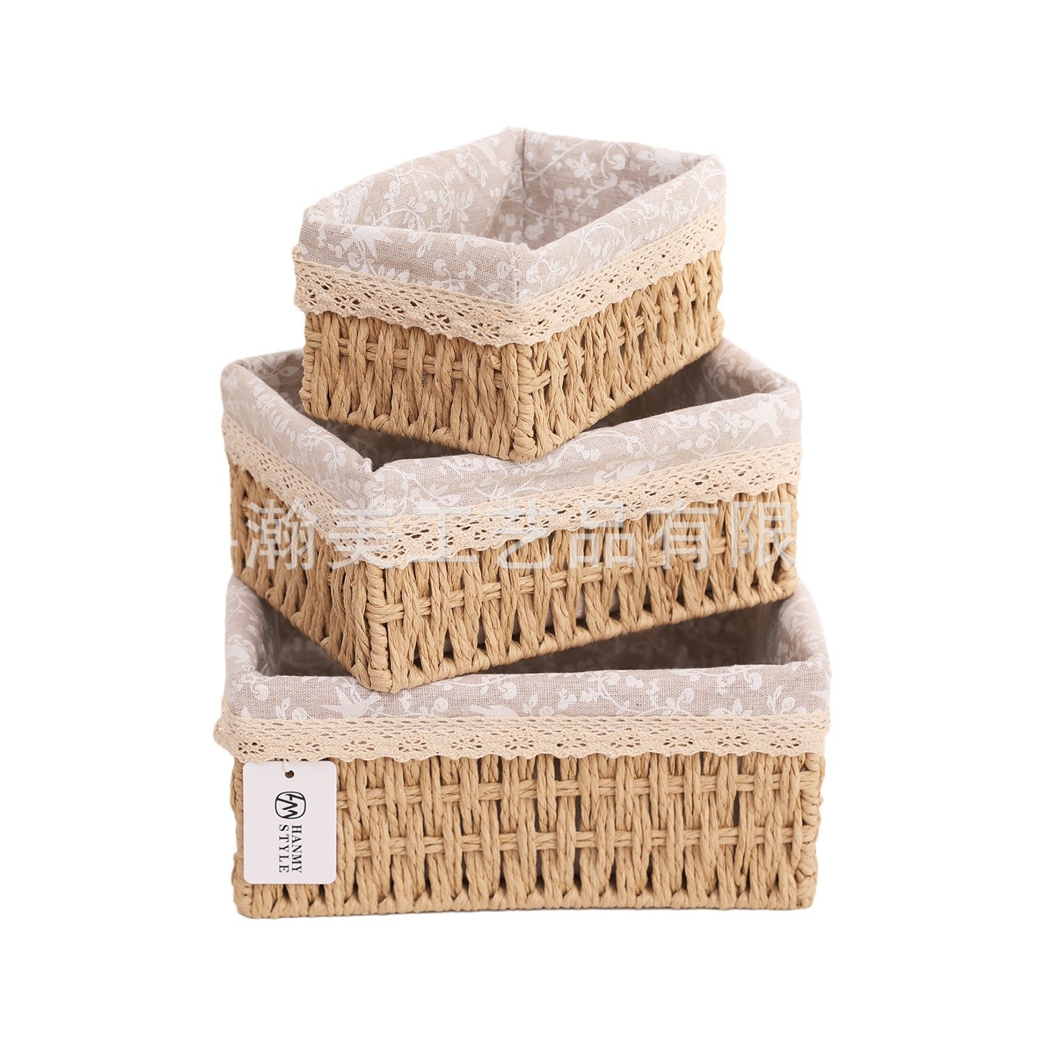 Transfronterizo trenzado cesta de almacenamiento mesa de té caja de almacenamiento bocadillos cosméticos cesta de almacenamiento cajas de almacenamiento trenzadas