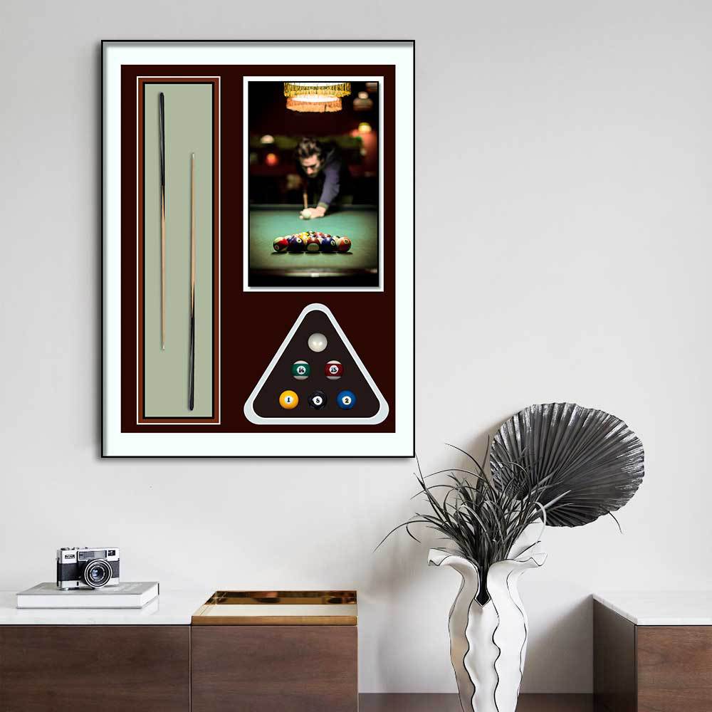 Pintura colgante de billar Sala de estar Sofá Fondo de pared Pintura decorativa Sala de billar física tridimensional Entrada Dormitorio Pasillo