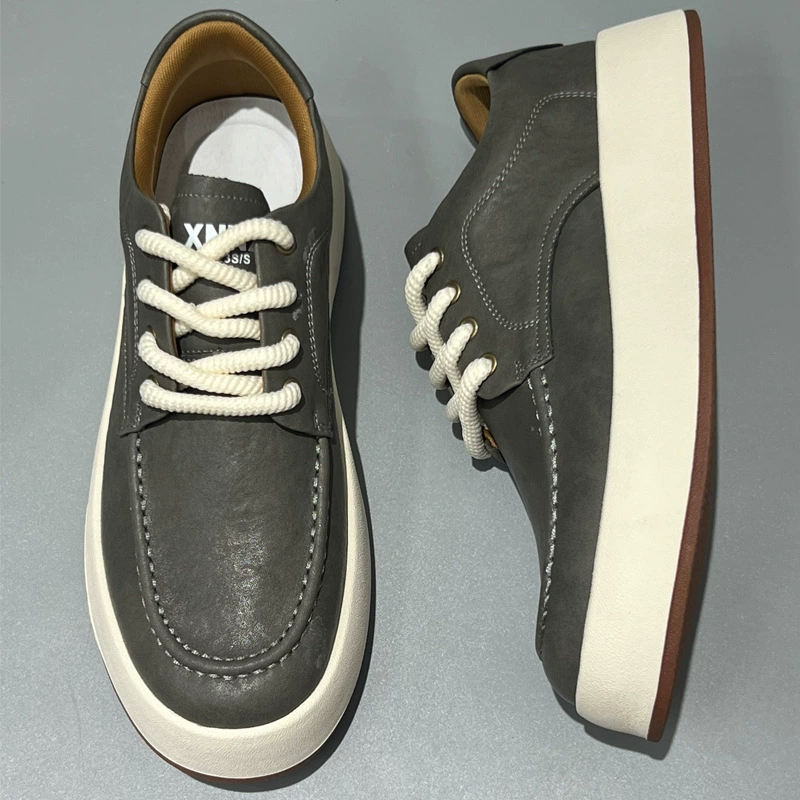 Мужская обувь осень 2024 новая кожаная универсальная корейская модная кожаная рабочая обувь мужская обувь высокого класса повседневная обувь