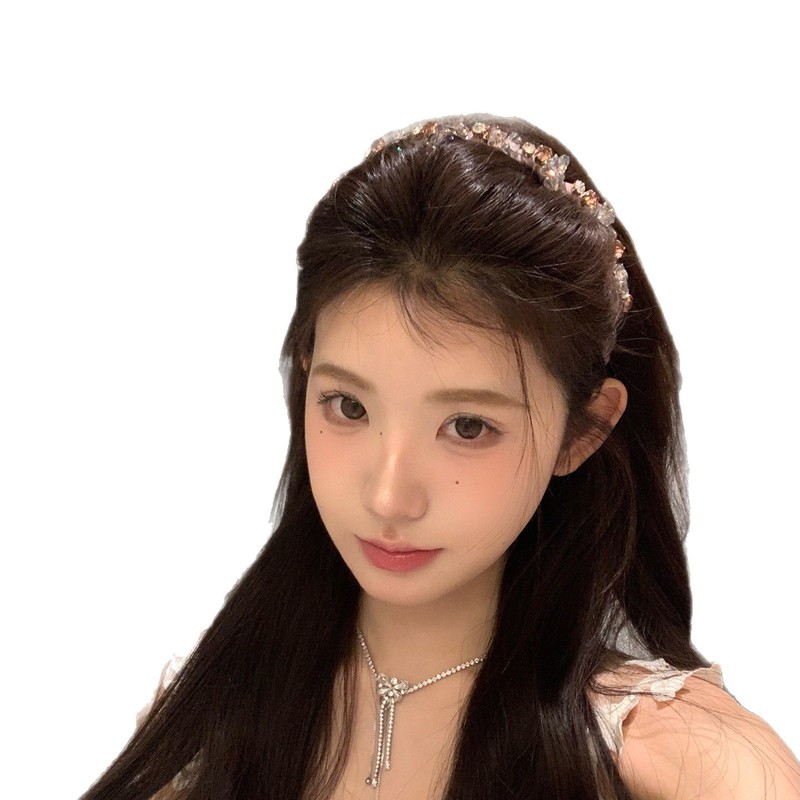 贵女范儿 轻奢重工水钻波浪发箍女高级感带齿防滑高颅顶头箍发卡|undefined