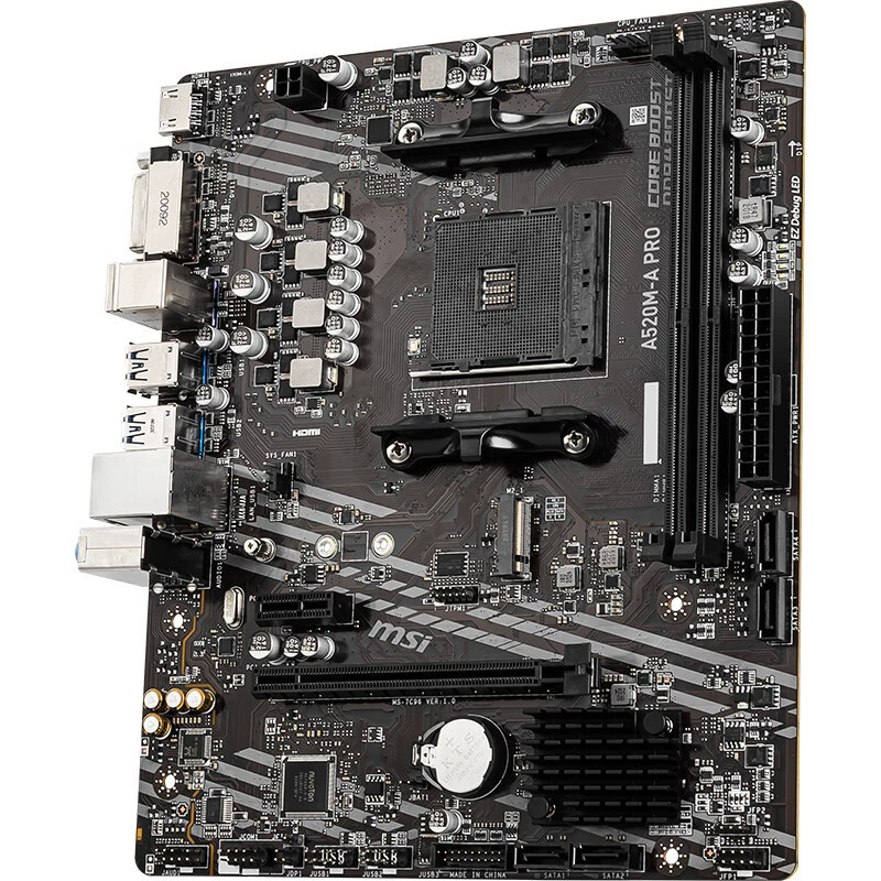 Совместимая AMD MSI A520M-A Pro материнская плата сокет AM4 поддерживает CPU 5000 серии