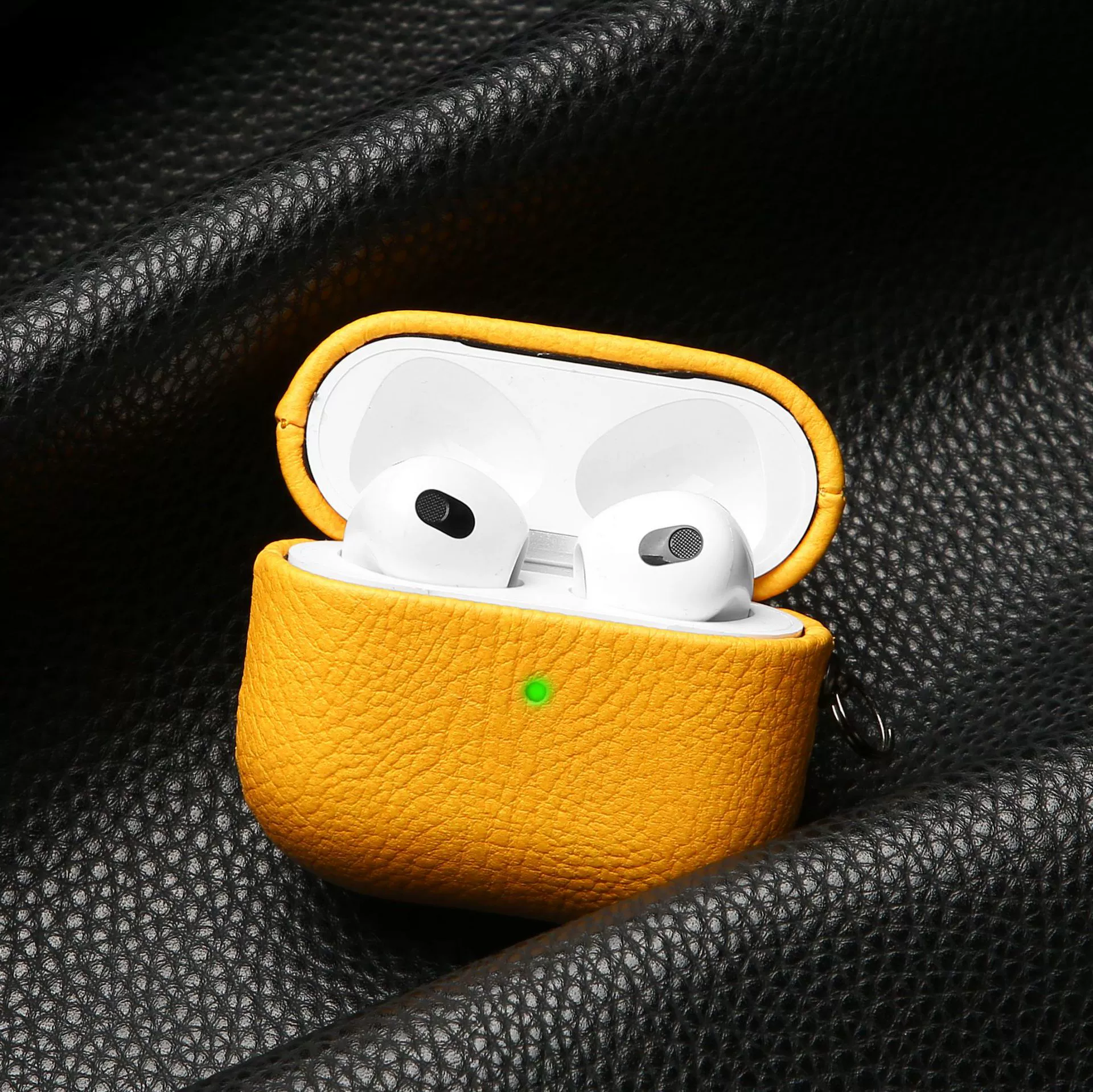 Applicable to AirPodSPro2 lychee headset cover 2 generation 3 generation full -bag leather ear shell Pro soft shell PU leather
