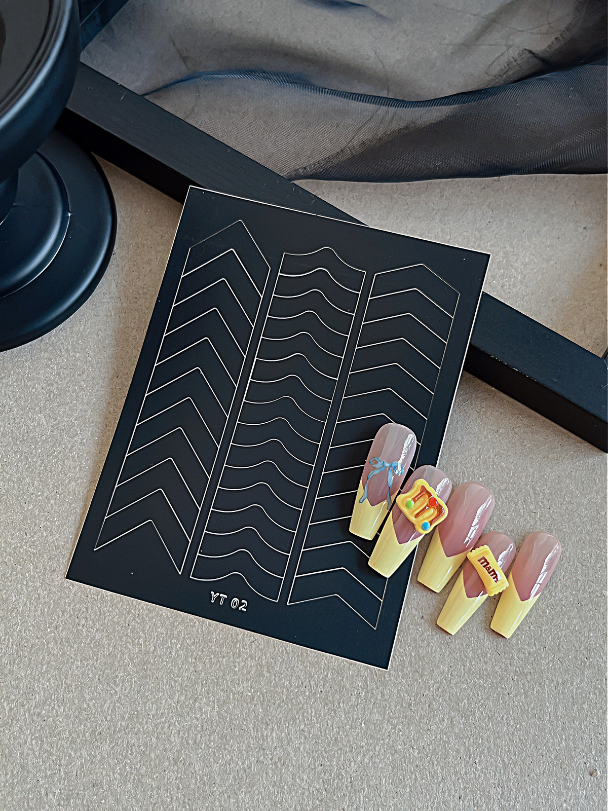 프렌치 V자형 잉크젯 스티커(YT-02)