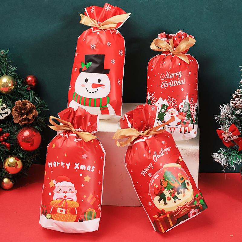 クリスマスキャンディーバッグギフト包装袋リボン巾着アップルウサギ耳漫画巾着袋在庫ありクロスボーダー|undefined