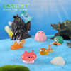 Cute marine jewelry, resin with accessories, micro landscape