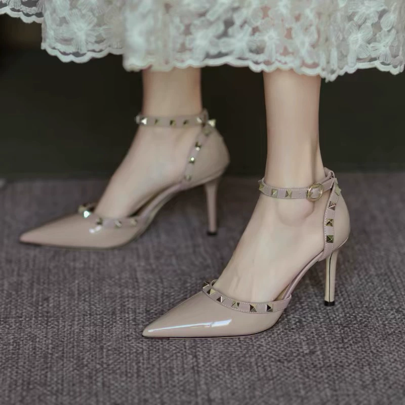 Нишевые туфли на высоком каблуке женский каблук 2024 новый темперамент с сексуальной юбкой