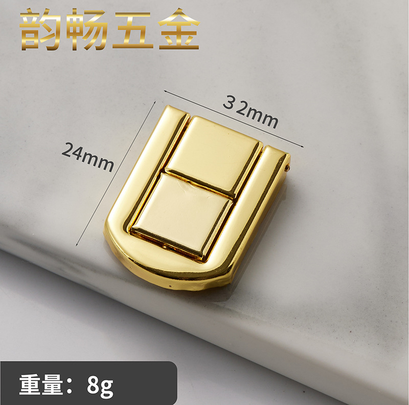 Yunchang caja cuadrada hebilla de hierro colgante de metal oro hebilla japonesa caja de regalo caja de madera hebilla gancho de bloqueo aleación redonda Cadena de bloqueo