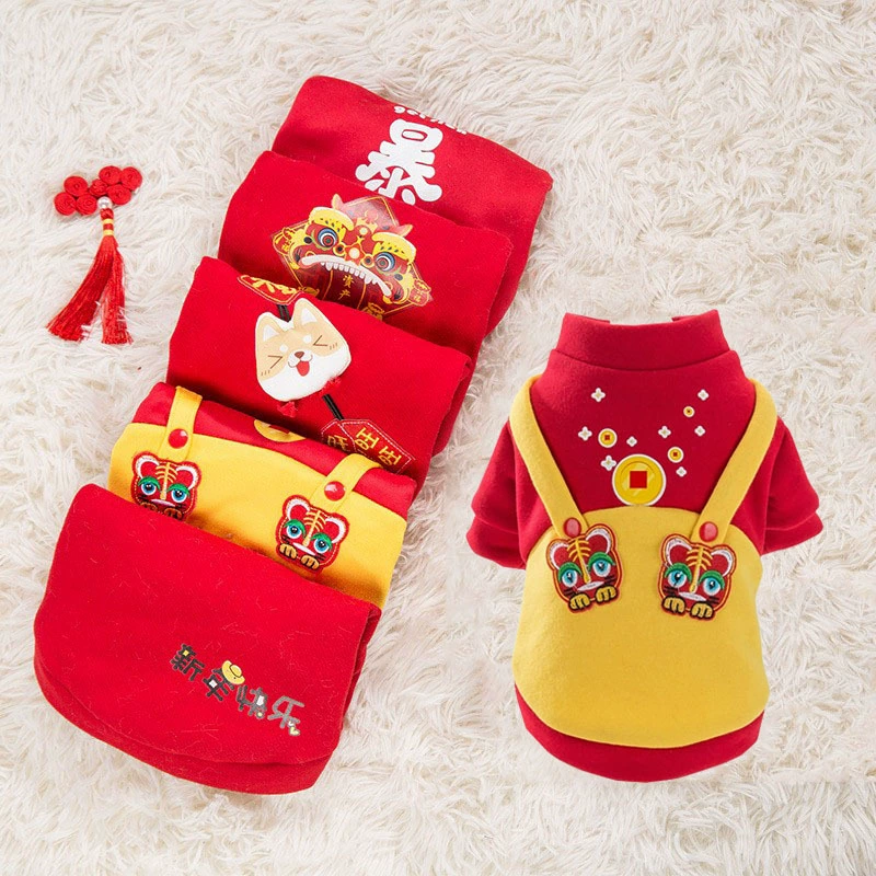 Одежда для домашних животных жилеты для собак осень и зима на флисовой подкладке праздничный Новый год Тедди корги маленькая собака кошка Новый год оптом