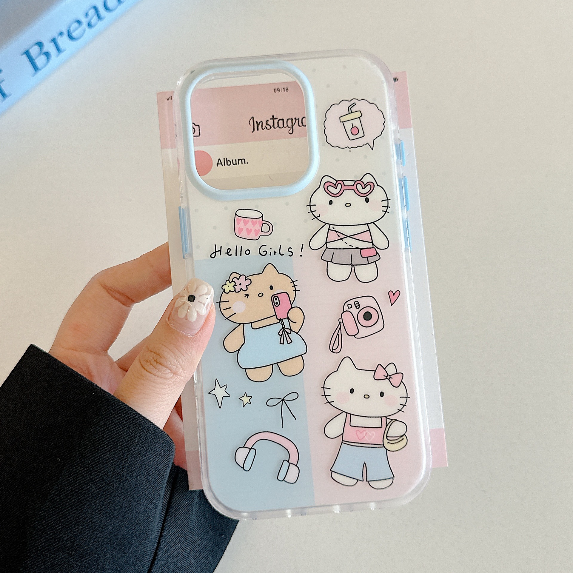 KT cat de dibujos animados coreanos para Apple 15Pro/16Pro pareja 14ProMax nicho 13 femenino 16ProMax