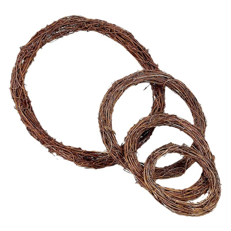 Рождественский венок из ротанга декоративное кольцо из ротанга кольцо флорист ручной работы земляные лозы материал Рождество натуральный Фу Земля