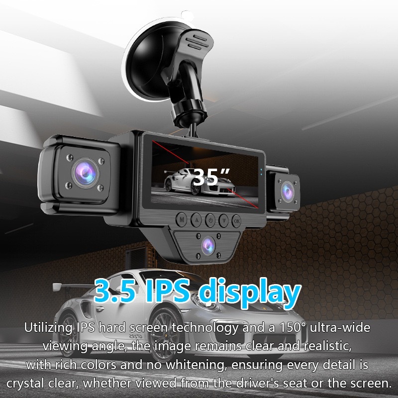 Cross-border bestseller: Five-camera dashcam with WiFi, enhanced infrared night vision, and hidden design