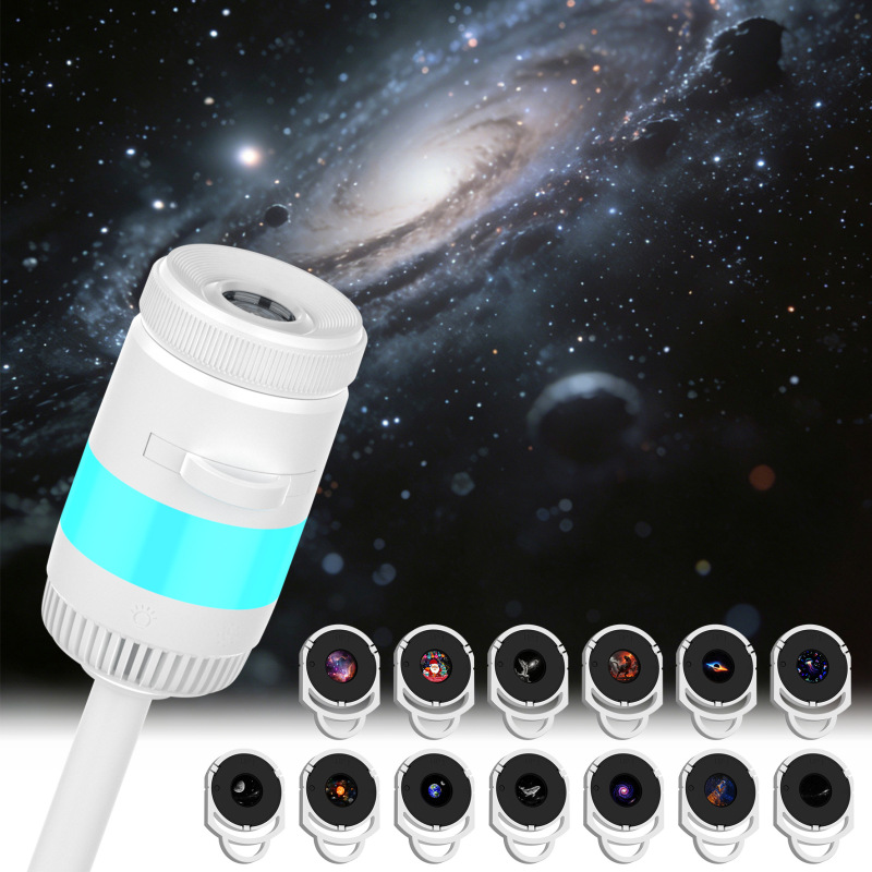 USB Galaxy Projector Light, Colorful Night Light, Bedroom Atmosphere Starlight Lamp, Bedside Dreamy Starry Sky Projection Night Light