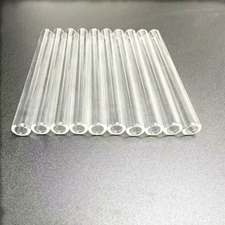 跨境高硼硅玻璃烟管玻璃吸管化验室专用直径12mm长度11cm 长度可
