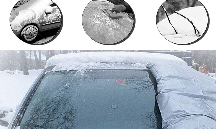 Car snow shield, half-cover design, snow-proof, frost-proof, and windproof, thickened and enlarged, for the front windshield, a popular product for cross-border sales
