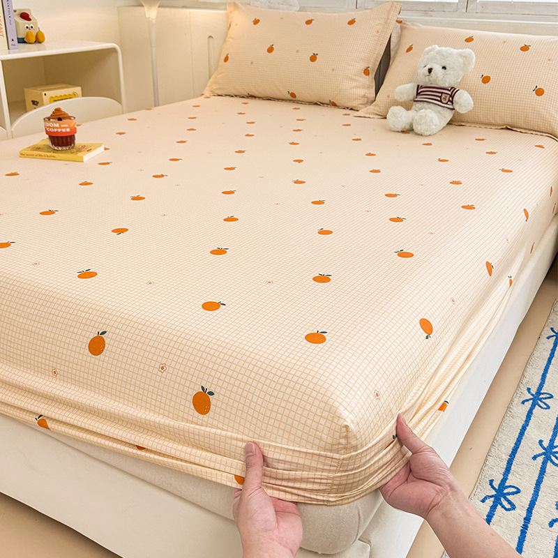 2025 nueva sábana de algodón pequeña fresca funda protectora de colchón de algodón de una sola pieza cubierta de cama para niños dormitorio 2025 nueva