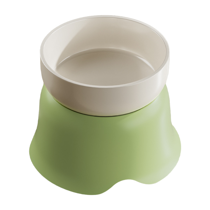 Tazón para gatos Tazón para perros Cerámica Mentón anti-negro Tazón de comida para gatos Tazón de agua Protección de acero inoxidable Tazón de comida para perros de columna cervical Tazón de arroz Tazón alto
