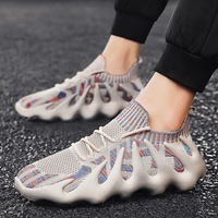 Coconut Shoes Student Mesh Running 2024 Summer Men's Shoes Breathable Flyknit Sports Shoes Men's Volcano Socks Shoes