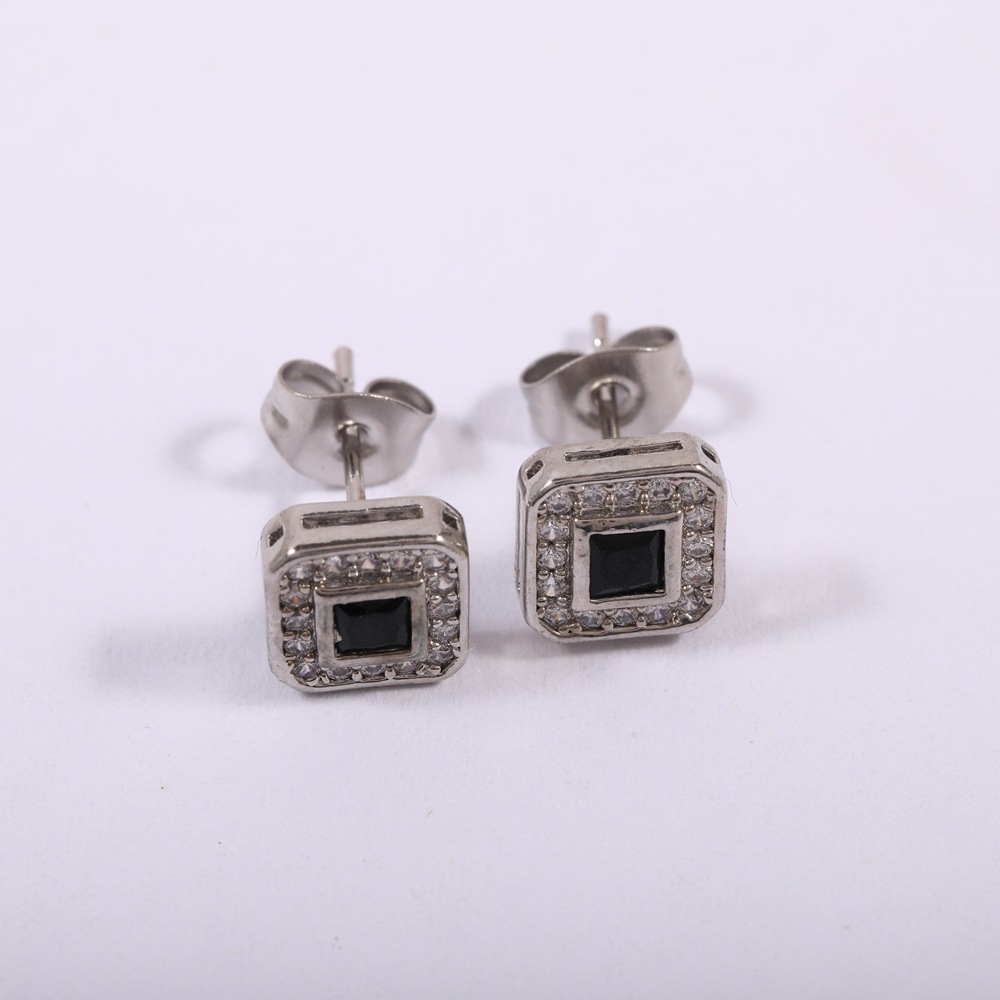 Minimalist Stainless Steel Stud Earrings For Men Punk Style_voghion.com