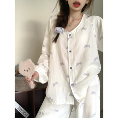 高级感睡衣女春秋季长袖套装新款大码云朵棉跨境家居服甜美可外穿