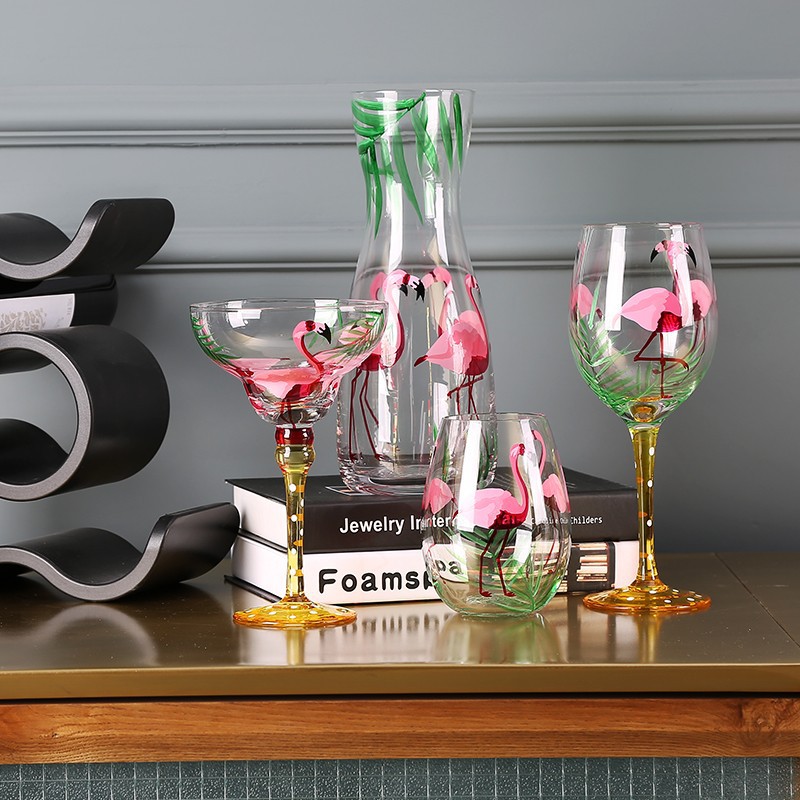 그린 무연 주전자 유리 세트 생일 선물 와인 잔 축제 파티 와인 잔 잔