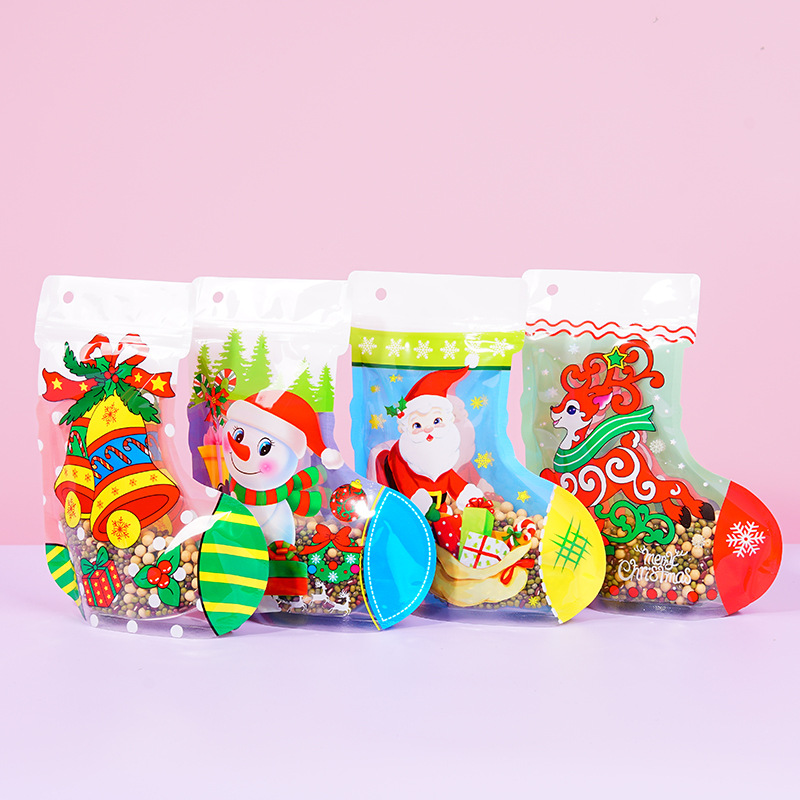 2026 nuevas bolsas de regalo de calcetines de Navidad embalaje de dulces autosuficientes bolsas de regalos de vacaciones creativas bolsas de aperitivos