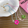 Cute acrylic fashionable necklace from pearl, chain for key bag , flowered