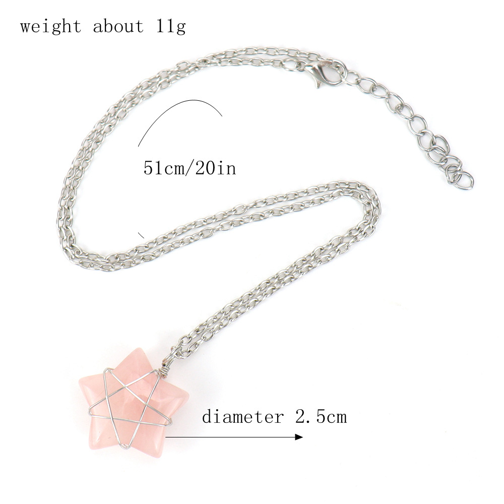 1 Piece Simple Style Pentagram Alloy Crystal Womenu0027S Pendant Necklace