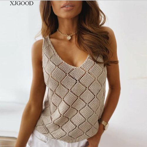 Casual V-neck harness-sleeved vest