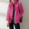 Tide, warm jacket, double-sided velvet keep warm sweatshirt, cardigan with zipper