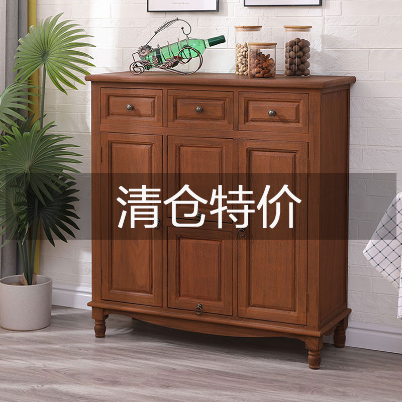 Solid Wood American-Style Home Storage Cabinet Sideboard for Entryway and Living Room, Wall-Mounted Five-Drawer Small Cabinet J& Solid Wood American-Style Home Storage Cabinet Sideboard for Entryway and Living Room, Wall-Mounted Five-Drawer Small Cabinet J&