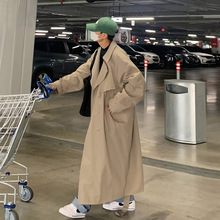 ASCLO春秋新款韩版风衣长款宽松高级感男青年潮流帅气休闲大衣男