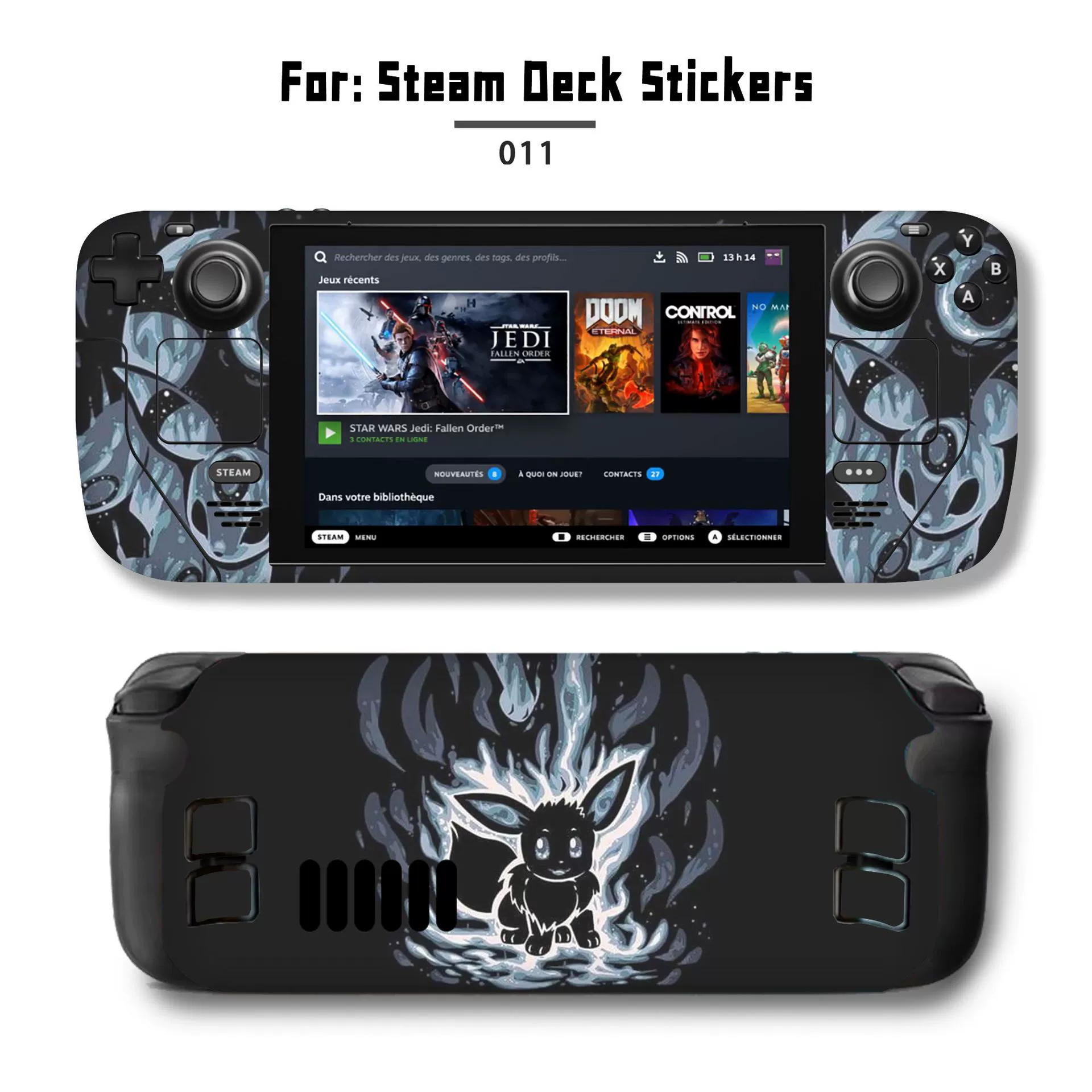 Подходит для наклейки Steam Deck, наклейка на Steam Deck Patch, Steam Panda, вручную, персональный пиксель