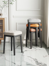 塑料凳子家用加厚轻奢矮凳客厅创意小板凳可叠放软包方凳餐桌椅子