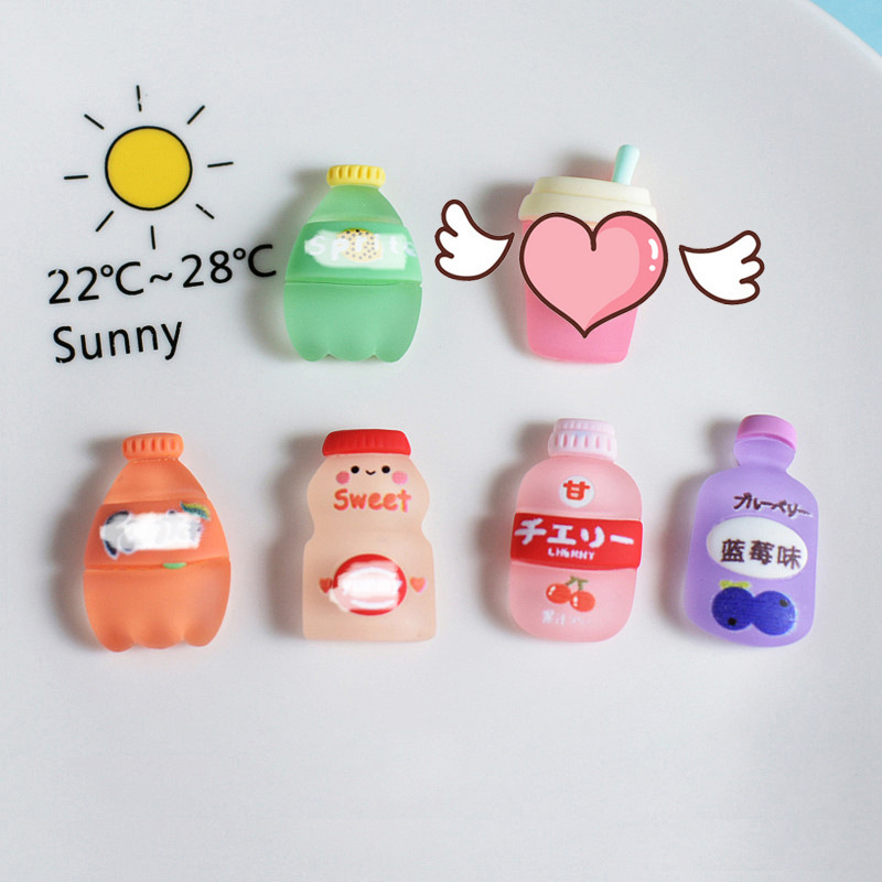 New matte blueberry cherry coffee drink bottle resin accessories phone case hair accessories diy accessories pj339