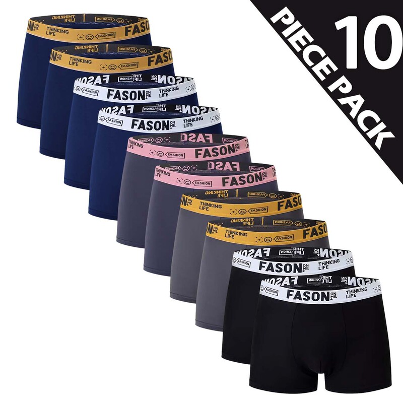 Cross-Border European Size Ten-Pack Fason Men's Summer Boxer Shorts Large Size Sports Breathable Four-Corner Briefs Cross-Border European Size Ten-Pack Fason Men's Summer Boxer Shorts Large Size Sports Breathable Four-Corner Briefs
