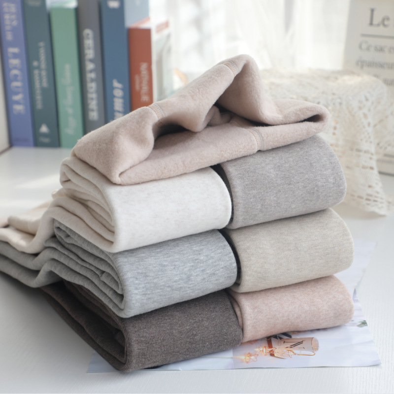 Factory Wholesale 500g Autumn and Winter New Japanese-Style Faux Cashmere Protein Striped Fleece-Lined Ultra-Thick Tummy Control Leggings Factory Wholesale 500g Autumn and Winter New Japanese-Style Faux Cashmere Protein Striped Fleece-Lined Ultra-Thick Tummy Control Leggings