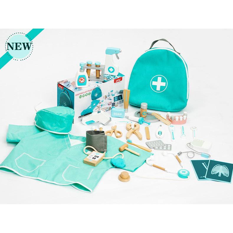 UMU Youmu Jiajia serie de juguetes de madera simulados al por mayor cubiertos de cocina bolsas de maquillaje bolsas de corte