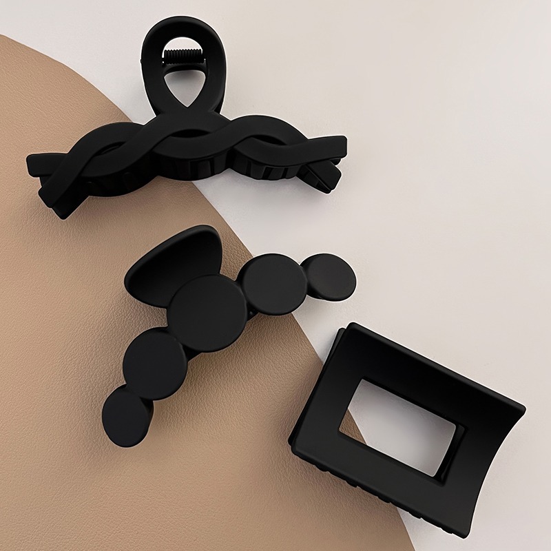 Pinza para el cabello en la parte posterior de la cabeza negra Clip de tiburón grande para mujer 2025 nuevo clip de agarre de sensación de alta calidad para el cabello, accesorio para el cabello, clip para la cabeza